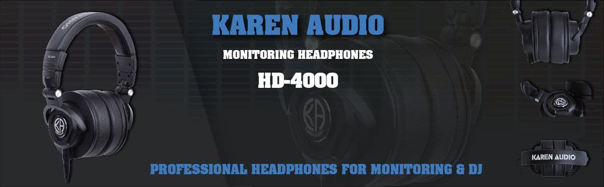 هدفون کارن آدیو Karen Audio HD4000 - خرید هدفون استودیویی - خرید هدفون مانیتورینگ - خرید هدفن ارزان - هدفون برای پشت میکروفون - هدفون برای میکس - قیمت هدفون مانیتورینگ - هدفون کارن آدیو - هدفون Karen Audio - کارن آدیو HD4000 - فروشگاه اینترنتی کالا استودیو